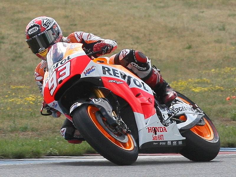 Motocyklový jezdec mistrovství světa MotoGP Marc Márquez.