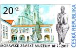 Část Biskupského dvora, věže katedrály svatého Petra a Pavla a paleolitická Věstonická venuše. Tyto pamětihodnosti tvoří návrh nové známky, kterou vydala Česká pošta ku příležitosti dvoustého výročí založení Moravského zemského muzea.