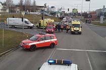 Čtyři zraněné si vyžádala sobotní dopravní nehoda v brněnském Králově Poli.