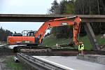Stavební práce na dálnici D1 u Brna, ilustrační foto.