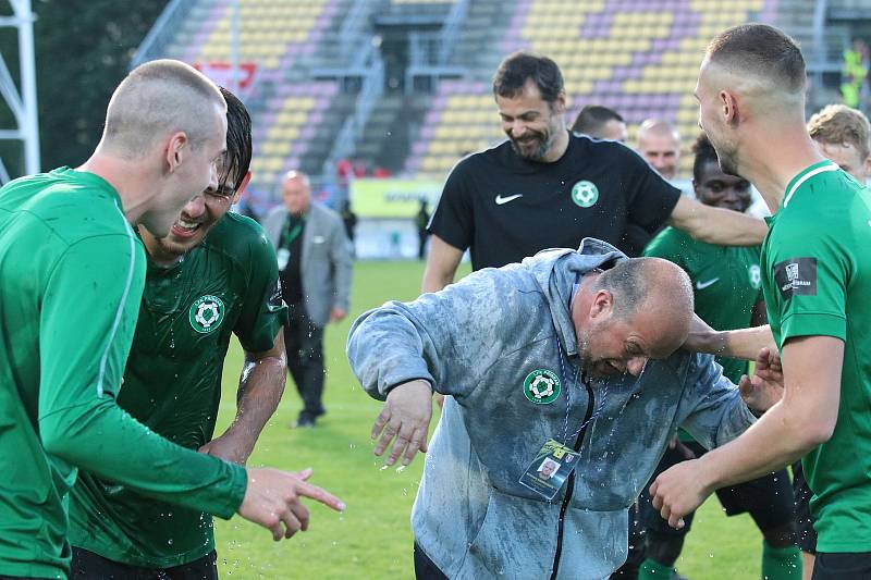 Odveta baráže o první ligu mezi 1. FK Příbram a Zbrojovka Brno.