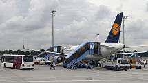 Brno 19.09.2017 - křest letadla obnovené linky Brno Mnichov na brněnském letišti a následně odlet delegace JMK do Mnichova, kde byla prohlídka letiště.