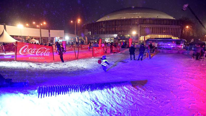 Závěr soboty na Olympijském festivalu v areálu brněnského výstaviště.