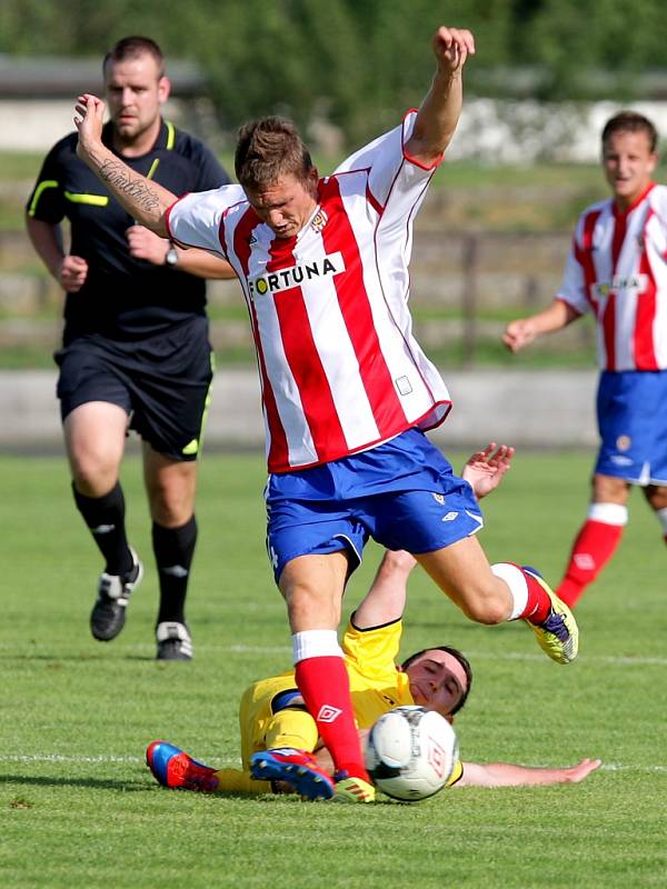 Fotbalová Zbrojovka Brno v utkání s 1. SC Znojmo.