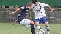 Fotbalisté Líšně v Moravskoslezské lize v posledních třech kolech soutěže porazili HFK Olomouc 5:0, rezervu mistrovské Sigmy 2:1 na jejím hřišti a v sobotu doma (na snímku) zakončili ročník výhrou 2:1 nad 1. FC Slovácko B. 