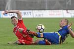 V utkání 29. kola Zbrojovka Brno (v červeném) nevstřelila Jihlavě branku a po remíze 0:0 si definitivně zpečetila sestup do druhé ligy.