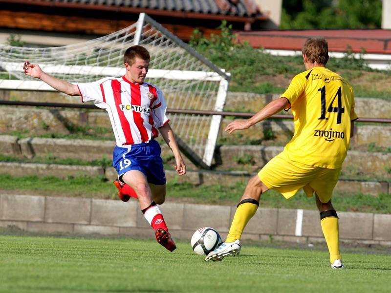 Fotbalová Zbrojovka Brno v utkání s 1. SC Znojmo.