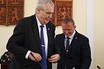 Prezident Miloš Zeman při prvním dni oficiální návštěvy Jihomoravského kraje v květnu 2017.