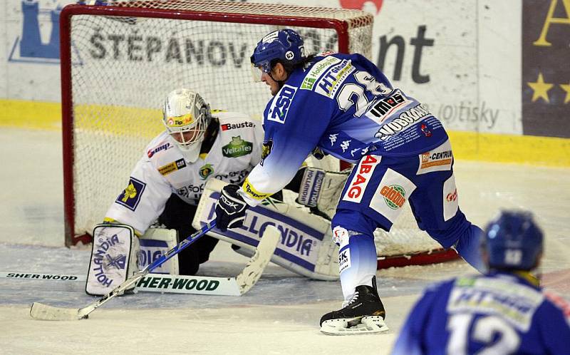 Hokejista Komety Svoboda v zápase proti Karlovým Varům.