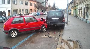 Dopravní nehoda na Svitavsé ulici v pátek 23. února odpoledne.