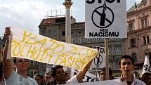 Náměstí svobody patřilo Romům,  kteří přišli demonstrovat proti narůstající agresi vůči nim.