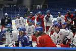 Česká hokejová reprezentace se připravuje na světový šampionát v Brně. 26. dubna 2023