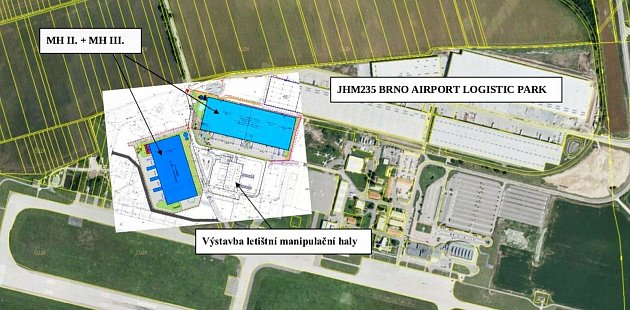 Letiště Brno plánuje stavbu dvou nových manipulačních hal. Ve Slatině se bojí zhoršení dopravní situace.