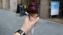 Borůvkový sorbet z řemeslné zmrzlinárny Na zmrzlinu.