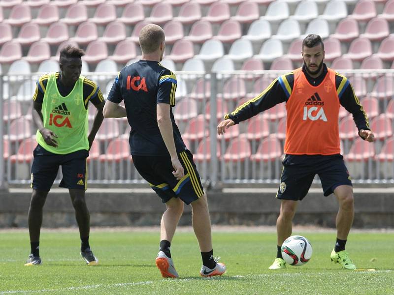 Zázemí stadionu v Srbské ulici v těchto dnech využívá švédská reprezentace.