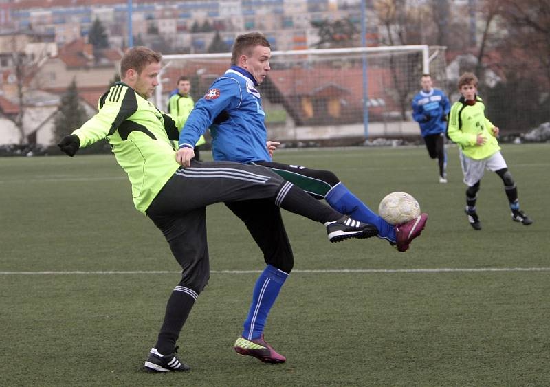 Vyškov (v modrém) na turnaji v Líšni zdolal Bystrc 3:1.