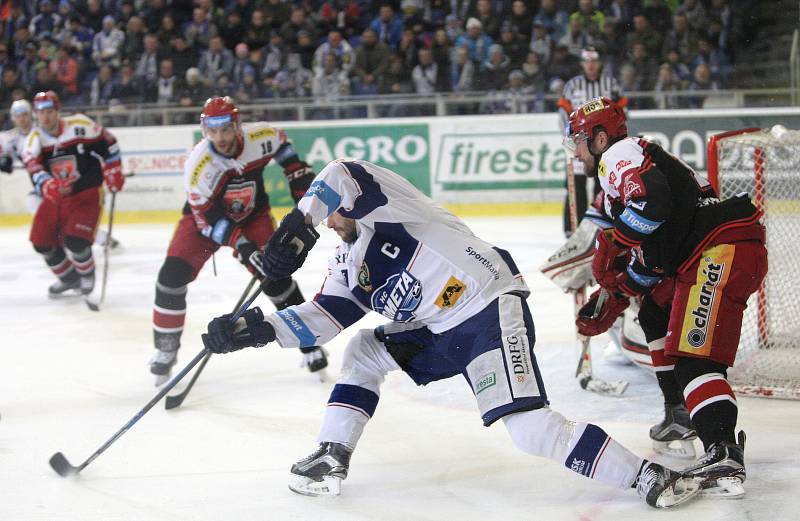  Brněnští hokejisté v utkání 28. extraligového kola zdolali na domácím ledě Hradec Králové 4:3.