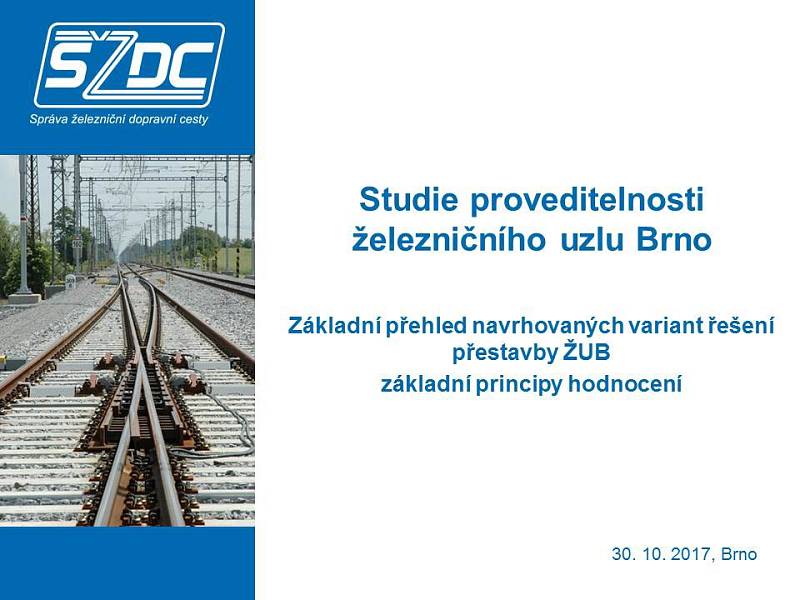 Studie proveditelnosti železničního uzlu Brno.