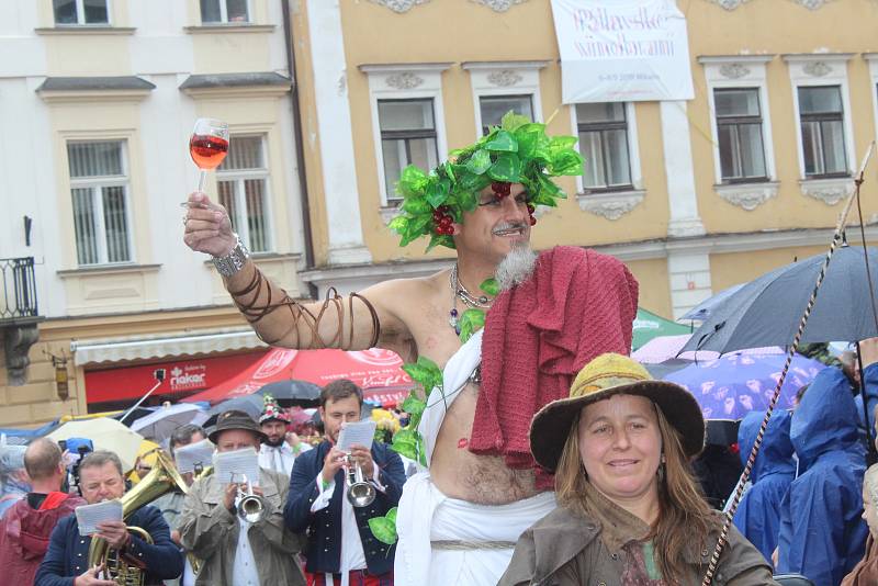 Návštěvníci si Pálavské vinobraní užívali i v dešti.