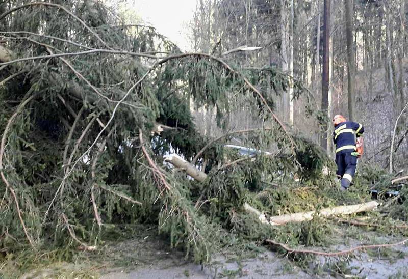 Silný vítr zaměstnal o víkendu jihomoravské hasiče. Kvůli jeho následkům vyjížděli třiačtyřicetkrát.