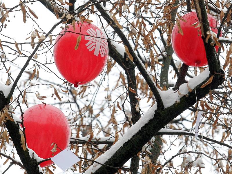 Čtvrt století od obnovení činnosti si ve středu připomněla brněnská diecézní charita. Na oslavu vypustila v pravé poledne do vzduchu pětadvacet balónků.