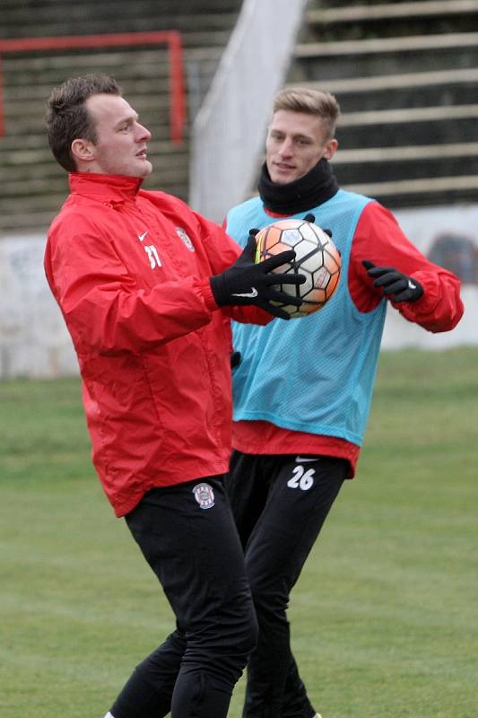 Fotbalisté brněnské Zbrojovky si den před zápasem s pražskou Spartou zatrénovali na stadionu za Lužánkami.