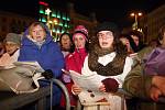Zpívání koled na brněnském náměstí Svobody při akci Česko zpívá koledy.