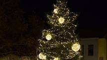 Vánoční strom v Hodoníně.