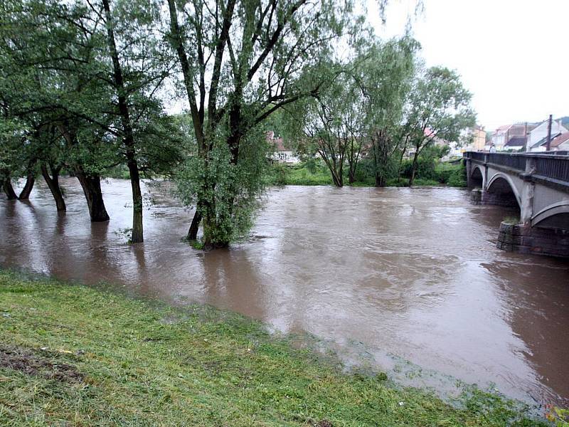 Řeka Svratka ve Veverské Bítýšce.