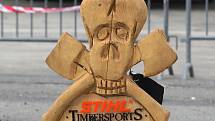 Timbersports v rámci veletrhu Techagro na brněnském výstavišti.