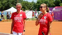 V tenisové exhibici na Olympijském festivalu v Brně si zahráli Lucie Šafářová, Tomáš Plekanec, Daniela Bedáňová a Eva Samková.