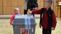 Parlamentní volby 2017 na základní škole v Holzově ulici v Brně-Líšni.