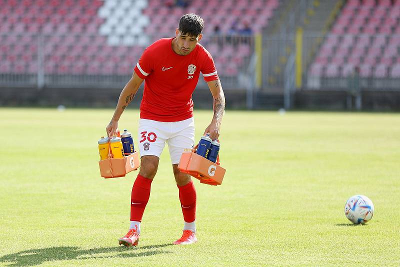 Zbrojovka Brno (v červeném) remizovala v přípravě se Slovanem Bratislava 2:2.