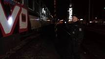 Policisté dělali v úterý ve večerních hodinách kontrolu na brněnském vlakovém nádraží. Často se tam vyskytují sprejeři.