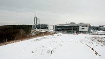 Chystaná lanovková dráha, které má spojovat brněnské výstaviště a obchodní komplex v Bohunicích Campus Square, a její plánované umístění.