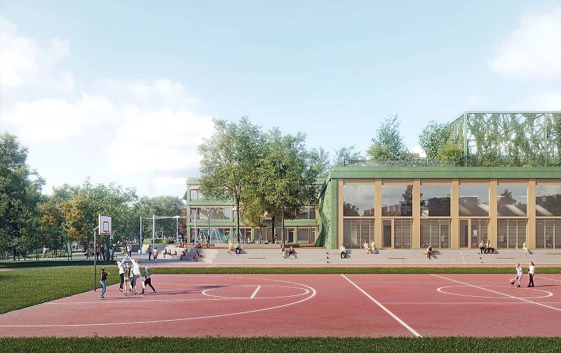 V královopolské čtvrti Sadová vznikne kromě základní a mateřské školy také náměstí, veřejné prostranství a park s hřišti.