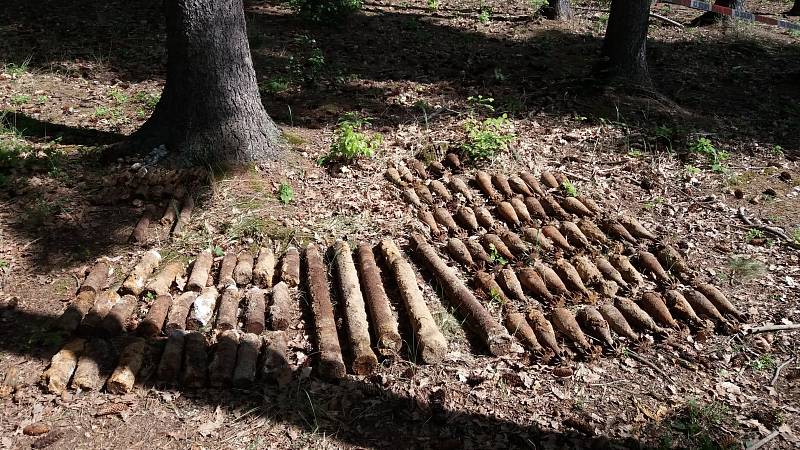  Asi sedm set kilogramů munice z druhé světové války odpálili ve středu policisté nedaleko Svatoslavi na Tišnovsku. Na nebezpečné předměty je upozornil osmadvacetiletý muž, který se v místním lese pohyboval s detektorem kovů.