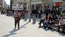 Akce Dělnické strany na prvního máje v Brně na náměstí svobody