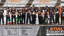 Timbersports v rámci veletrhu Techagro na brněnském výstavišti.