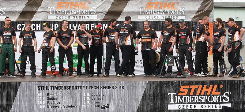 Timbersports v rámci veletrhu Techagro na brněnském výstavišti.