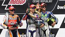 Královskou třídu MotoGP ovládl Španěl Jorge Lorenzo na Yamaze. Na Hondě dojel druhý další španělský závodník Marc Márquez. Třetí už s větším odstupem finišoval hvězdný Ital Valentino Rossi. Abraham skončil poslední.