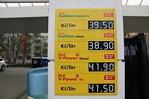 Ceny pohonných hmot na vybraných čerpacích stanicích v Brně k 28.2.2022.