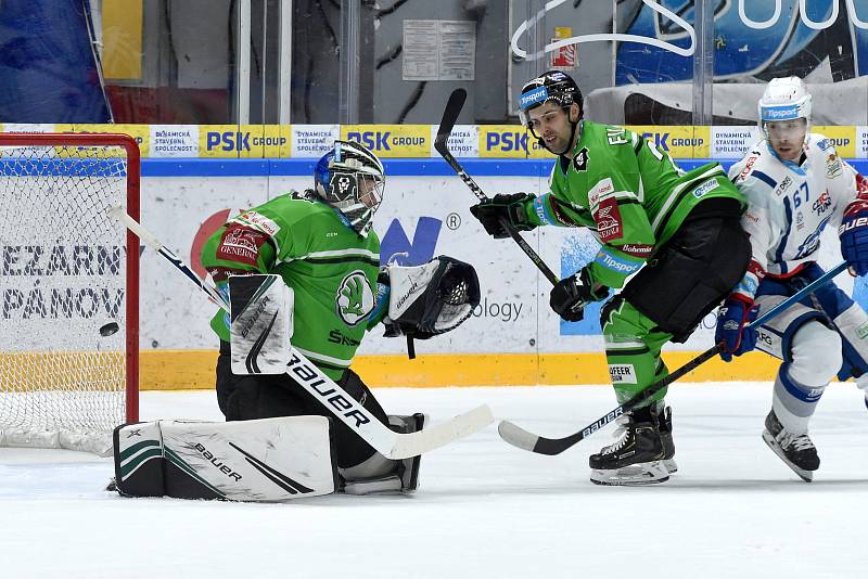 Brno 31.1.2020 - domácí HC Kometa Brno (bílá) proti BK Mladá Boleslav (zelená)