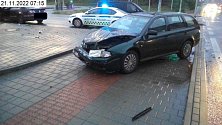 Dopravní nehoda dvou osobních vozidel na Dornychu v Brně.