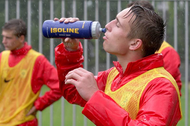 Příprava fotbalistů brněnské Zbrojovky na novou sezonu. Trenér Svatopluk Habanec se ujal týmu.