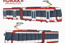 Ulicemi Brna se budou prohánět bílo-červení Draci. Veřejnost vybrala jméno a design nových tramvají.