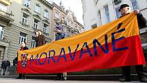Pochod Moravanů k příležitosti sčítání lidí.