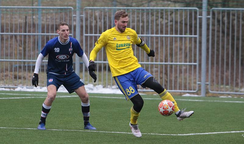 Fotbalisté Zlína (ve žlutých) a Líšně se naposledy střetli loni v lednu, kdy Brňané vyhráli 1:0.