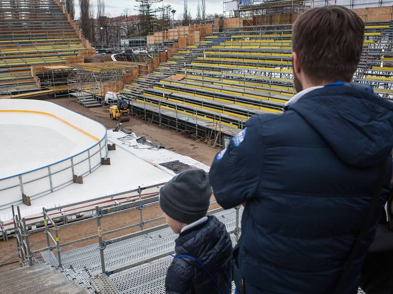 Aréna za Lužánkami pro Hokejové hry pod širým nebem. Kometa Brno tam nastoupí 3. ledna proti Plzni.