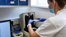 Laboratoře v Dětské nemocnici FN Brno, kde se testují vzorky na covid-19. Ilustrační foto